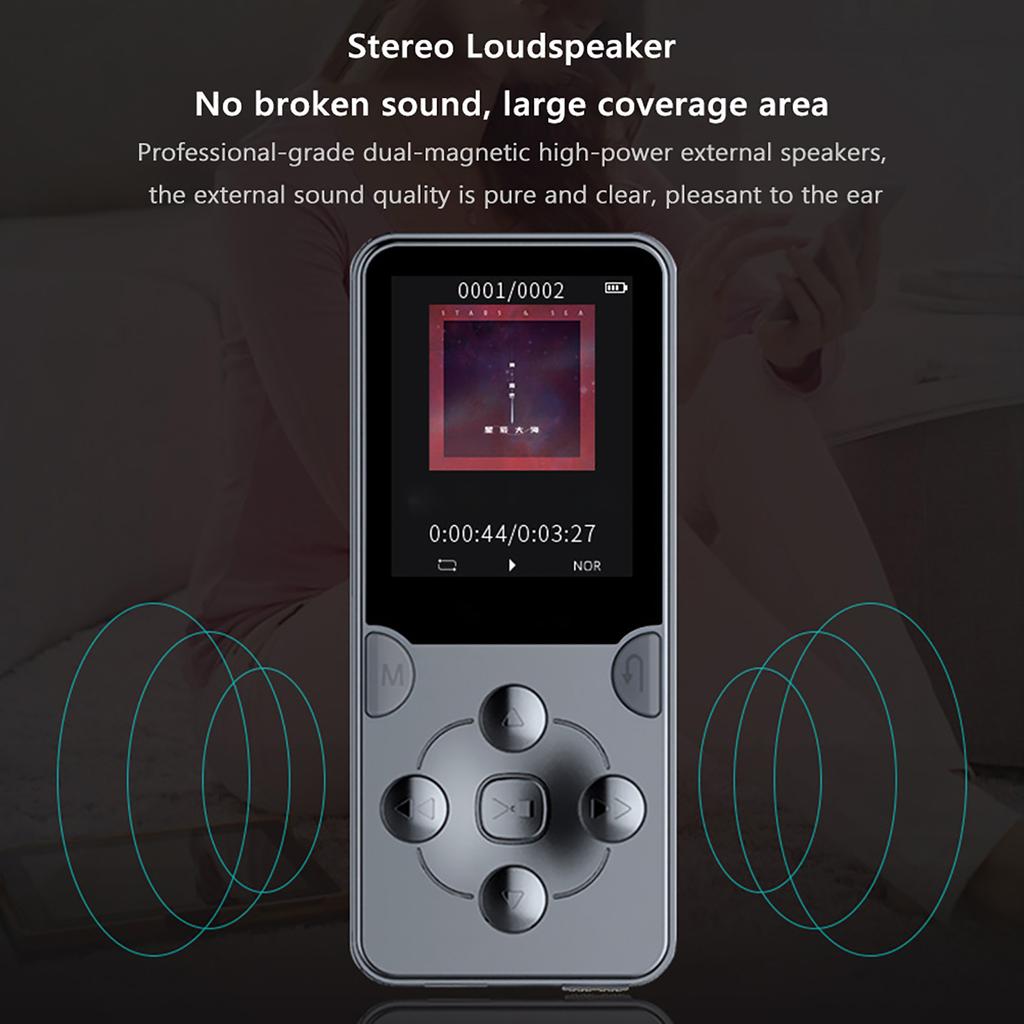 1.8inch MP3 MP4 Player Recording E-Book TFT Color Screen MP3 Music Player HiFi Stereo Sound with Speaker for Students