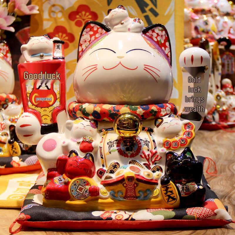 Automatic Waving Fortune Cat Figurine - New Style Housewarming Gift for Front Desk or Shop