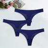 Ice Silk G-String for Women Sexy Seamless Thongs Panties Cotton Women Underwear Girls Ladies Bikini Briefs Lingerie 3 Pcs/set