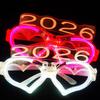Number Letter 2026New Year Glow Glasses LED Glow New Year Party Glasses  Rave Nightclub