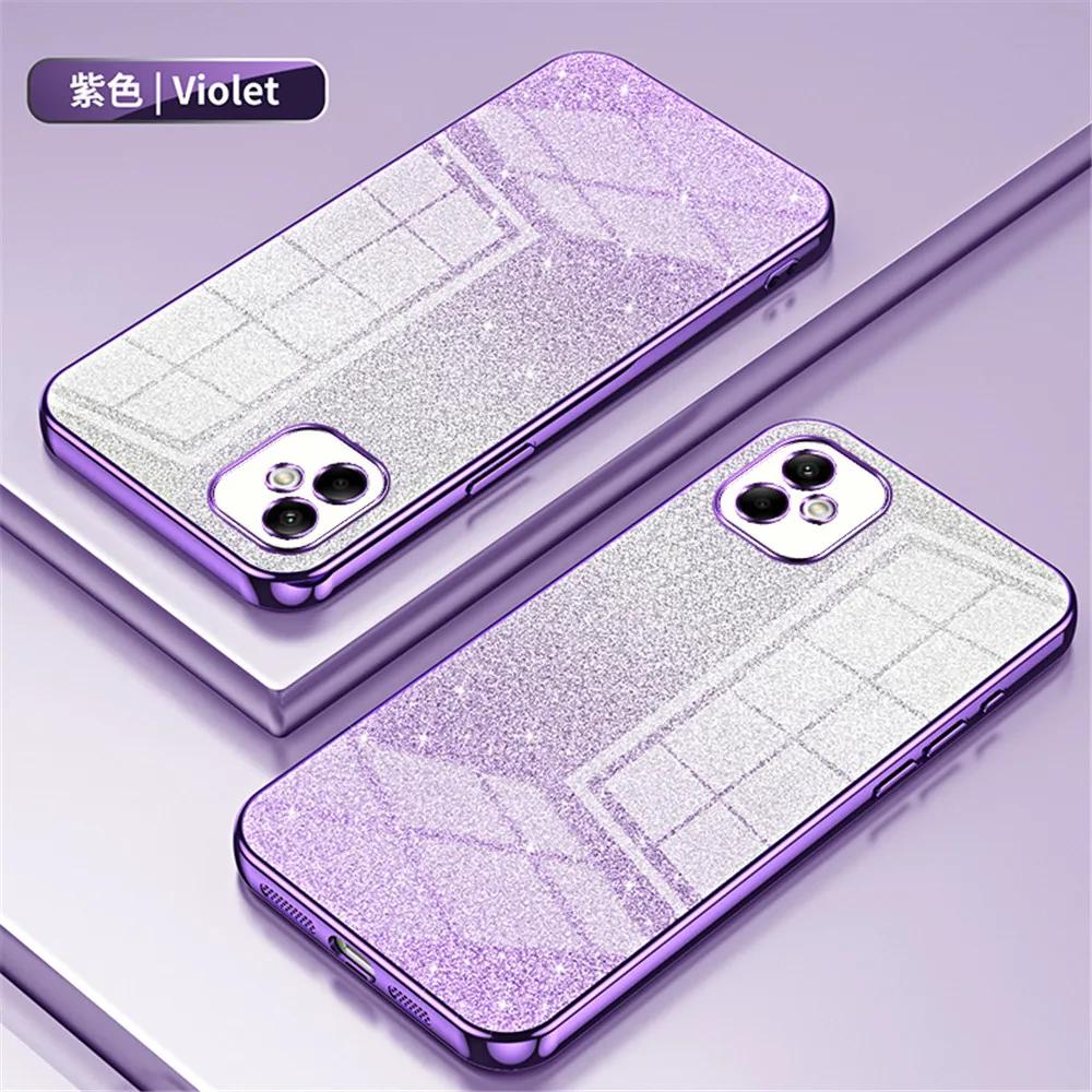 Чехол с градиентным блестящим покрытием для Samsung Galaxy A14 A05 A05S A04S A24 A34 A54 A13 A23 A33 A53 A12 A22 A32 A52 A72, мягкий чехол