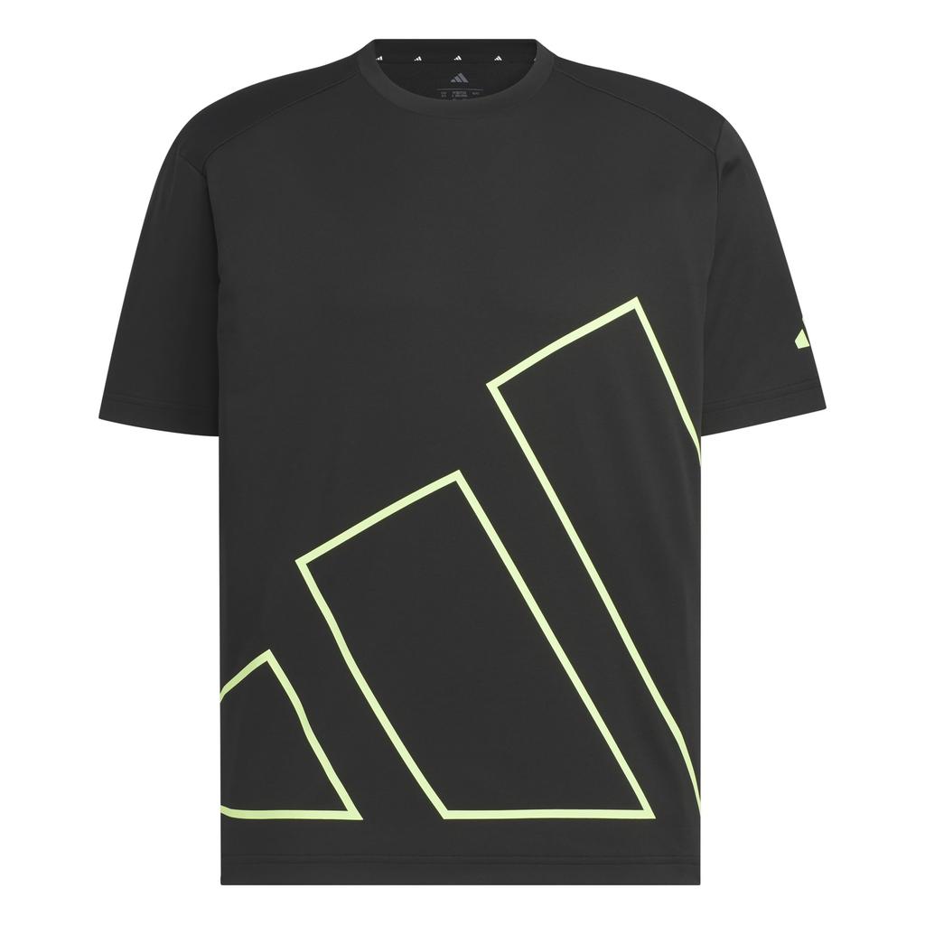 adidas Мужская футболка с коротким рукавом и большим логотипом, черная, обязательная вещь, (TB752, JZ1668)