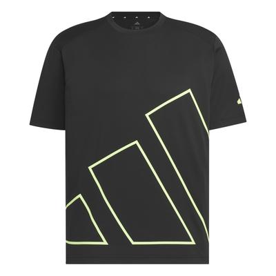 Мужская футболка Adidas с коротким рукавом, большой логотип, черная, размер L, must-have, (TB752) (JZ1668),