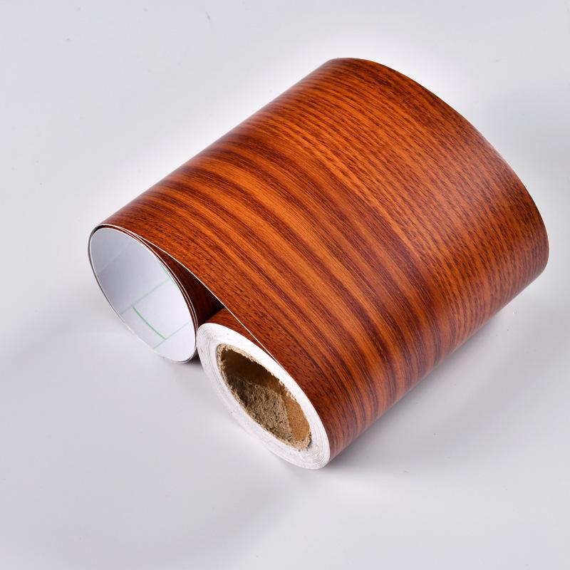 Самоклеящаяся накладка под дерево для плинтуса и дверной коробки - Водонепроницаемая наклейка для реставрации мебели и подоконников.