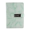 A5 Note Book PU Leather Cover Password Lock Notepad Diary Book Office School SuppliesGreen
