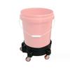 Rolling Bucket Dolly for Car Washing, Easy Push Drum Dolly with 5 Swivel Casters, Black