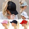 High Ponytail Baseball Cap - Women Summer Sun Hat Running Snapback With Messy Bun Space Female Sports Cap