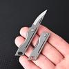 Mini Titanium Alloy TC4 Folding Knife EDC Portable Keychain Pendant Knife Express Unpacking Pocket Knife Gift EDC Tool