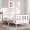 VidaXL Bed Frame with Headboard White 90x200 Cm Solid Wood 3193192