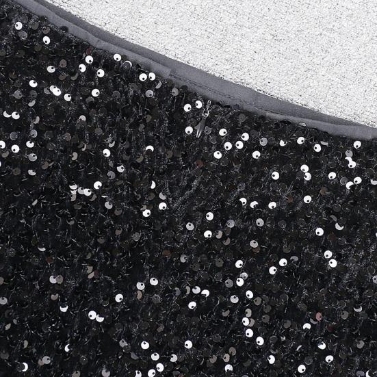 Сексуальная юбка с высокой талией, облегающая бедра, однотонная, с блестящими пайетками, декорированная мини-юбка для отдыха, пляжа, путешествий, вечеринок