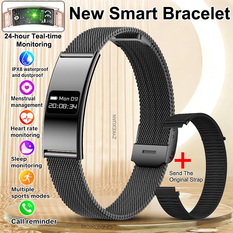 New Ultra Thin Smart Bracelet Women Fitness Tracker Heart Rate Sleep Monitor Health Smart Band IPX8 Waterproof Sports Smartwatch