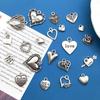 «Набор украшений в стиле ретро с подвесками в форме сердца из 20 предметов: Аксессуары из сплава: ожерелье, браслет и кулон в форме сердца.