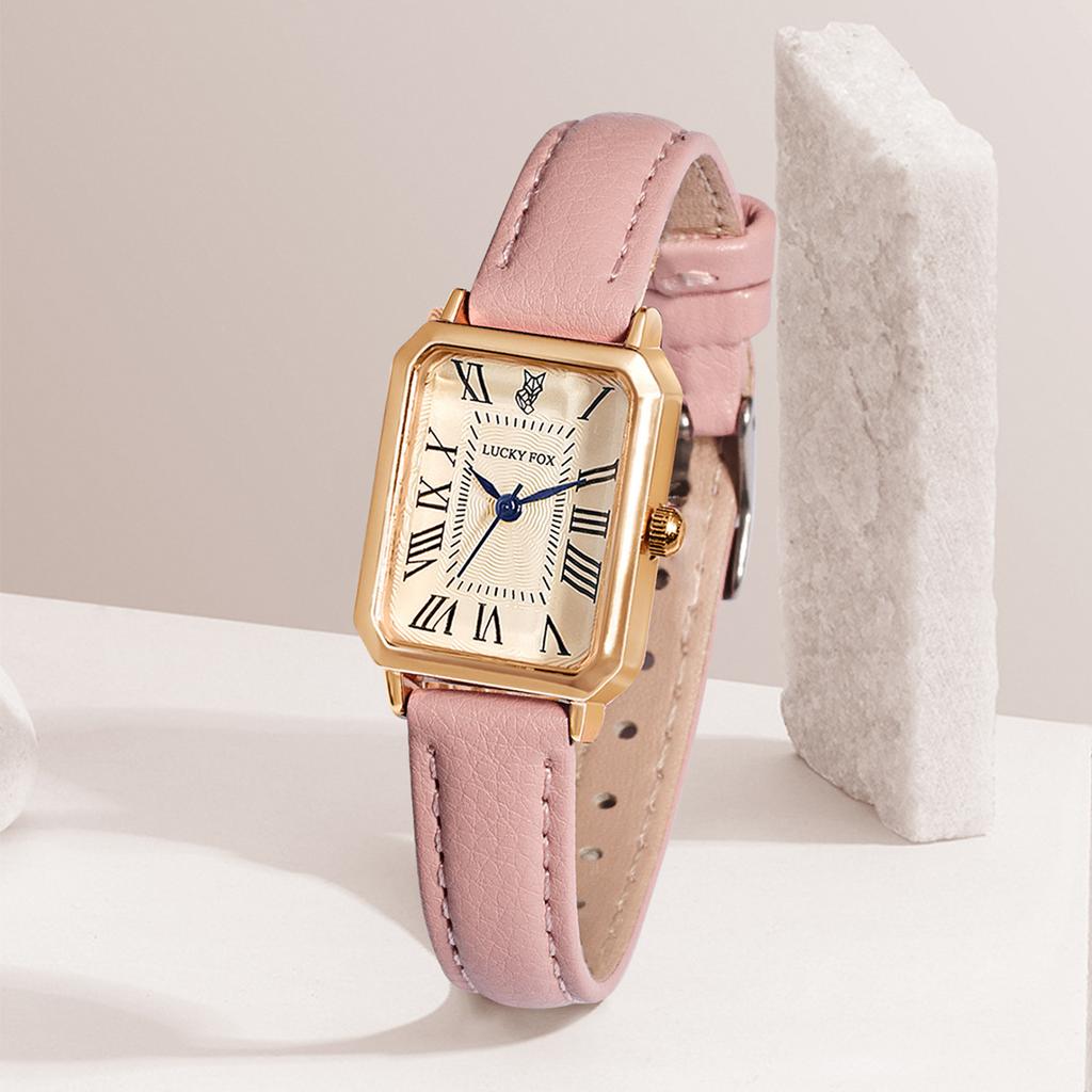 Модные ретро цифровые повседневные часы с квадратным кожаным ремешком модные кварцевые наручные часы для женщин подарок