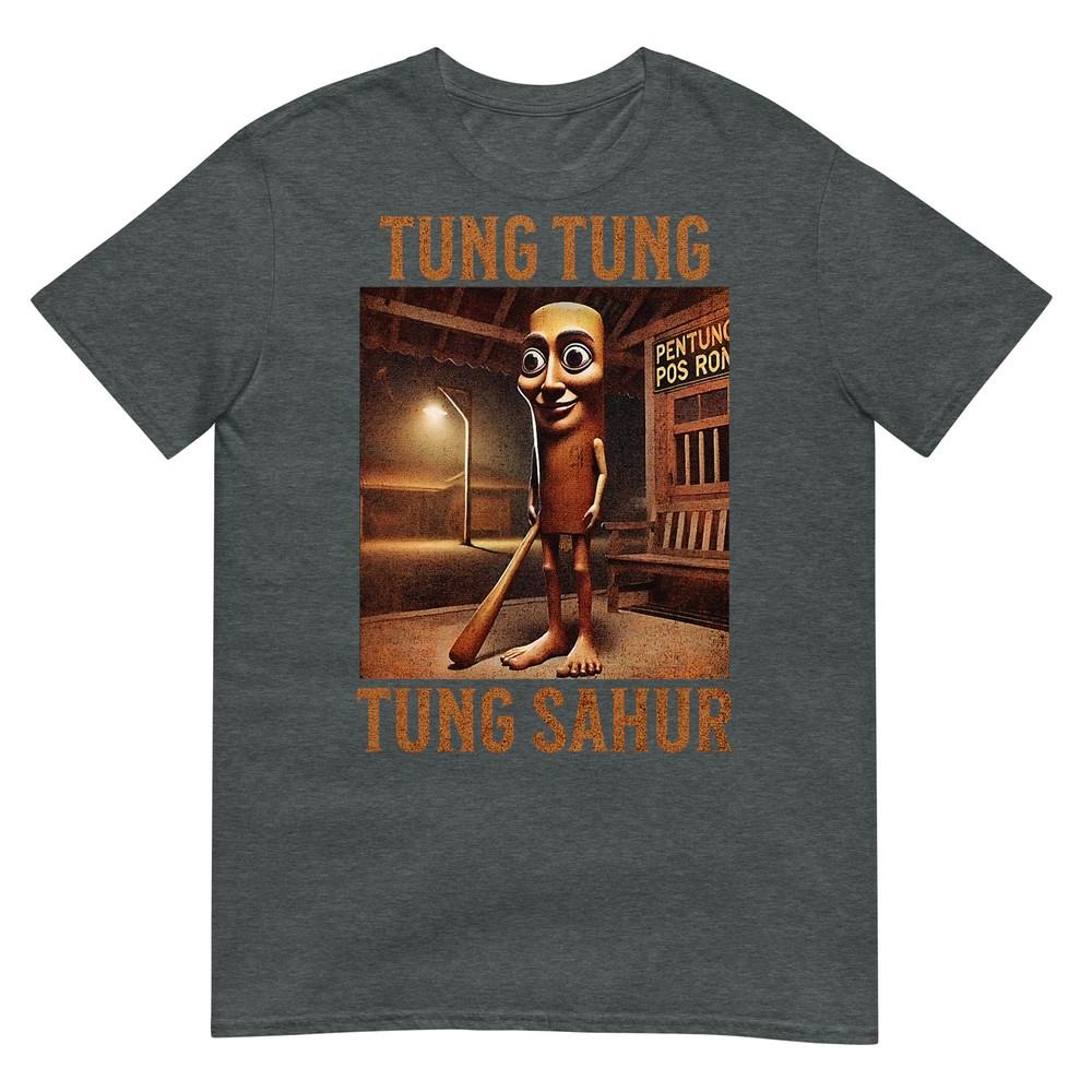 Футболка с мемом про сахур Tung Tung Tung Italian Brainrot