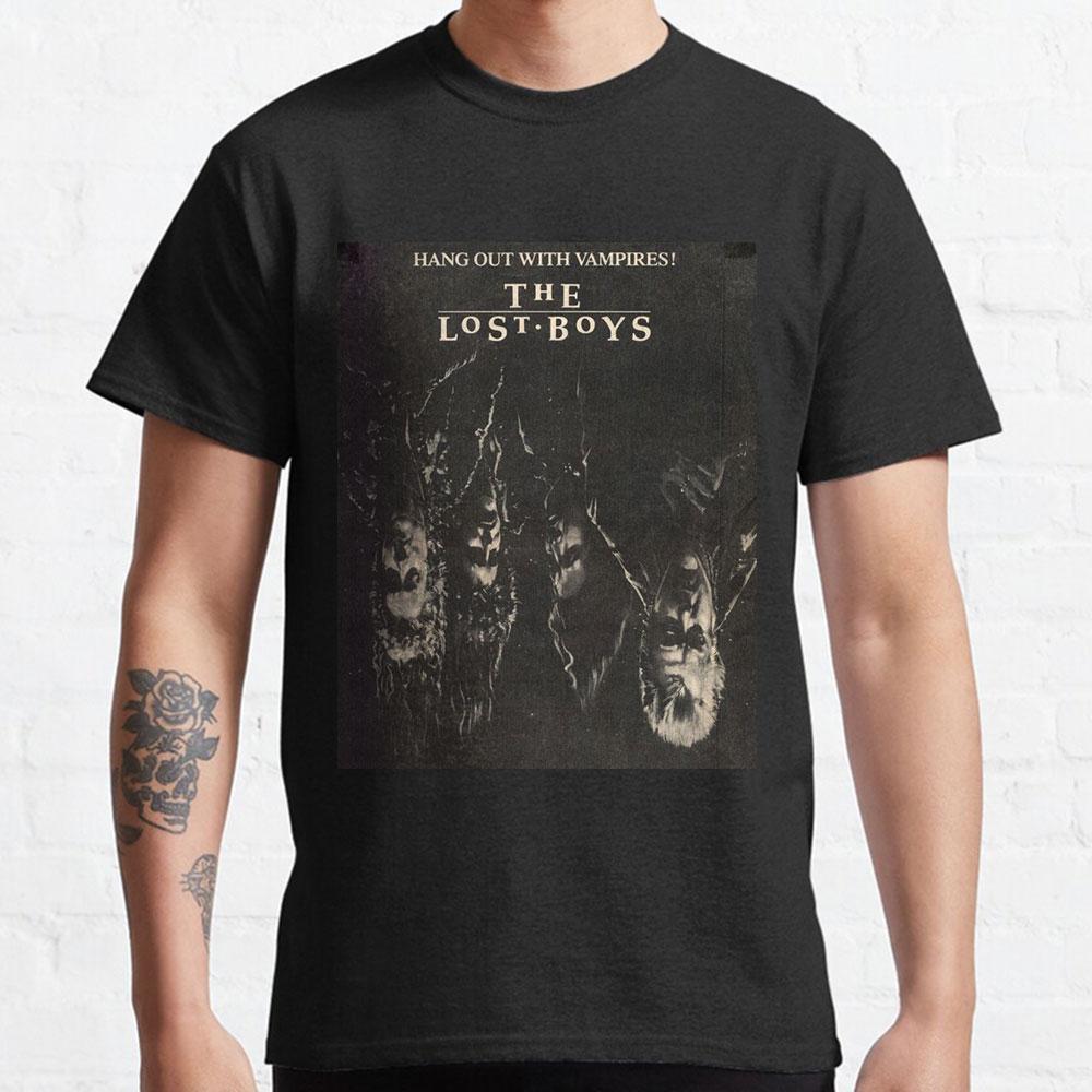 Страшные The Lost Boys David Вампир графические футболки Санта Карла Хэллоуинские топы Хоррор Фильм с принтом футболка большого размера Мужская одежда