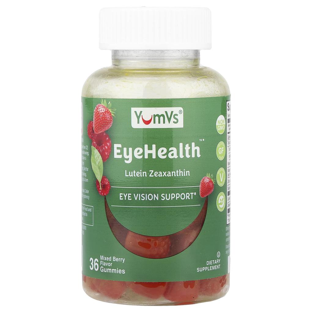Жевательные конфеты YumVs для здоровья глаз™, Смесь ягод, 36 жевательных конфет