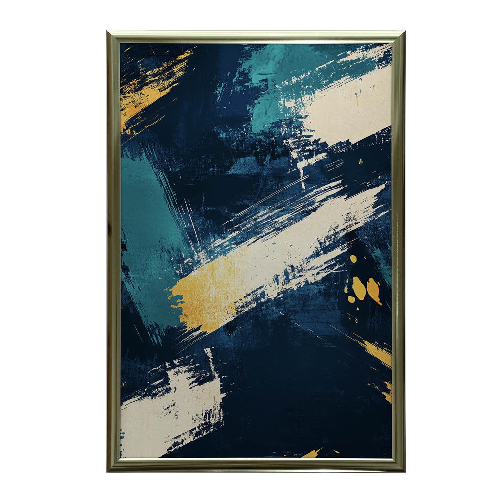 Artystyczny Rytm Artystyczny Rytm, 30X40 Cm, Rama Aluminiowa Złota, Papier Matowy 230 Gsm