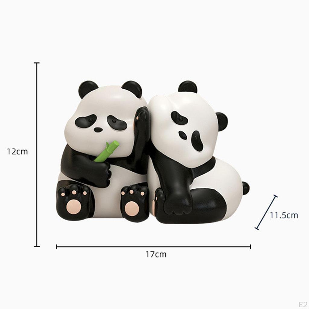 2x Милые Панды Подставки для книг Декоративные украшения для дома и офиса Журналы Кулинарные книги Полки для книг