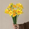 3/5 Pack Artificial Daffodil Swags Plastic Faux Narcissus Flower Bundle for Home Decor