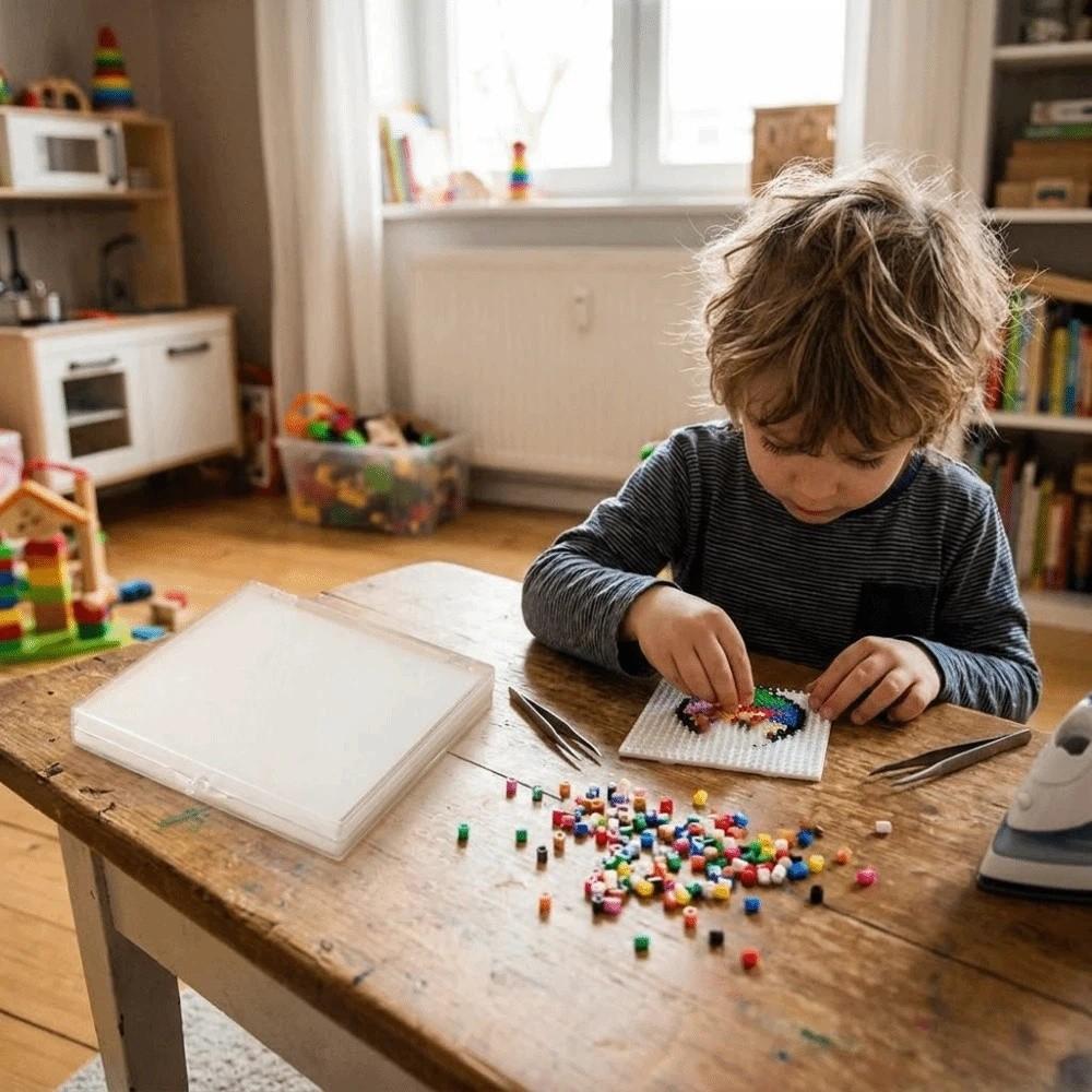 Пластиковая коробка для хранения бусин Perler, предотвращающая рассыпание, прозрачная, большой емкости, пылезащитная