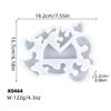 Desk Ornament Mould Flexible Silicone Mold for Love Heart Puzzle Shaped Decoration Gypsum Mold Jewelry Making Supplies