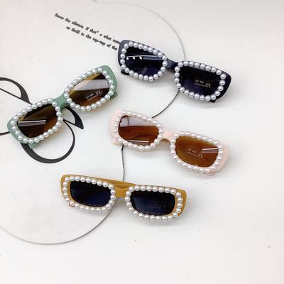 Модные детские солнцезащитные очки Diy Pearl Cute Concave Baby Солнцезащитные очки Защита от солнца и УФ-излучения