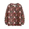 Women's Fashion Casual Long Sleeve Christmas Printed Round Neck Knitted Top