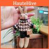 Cuddly Rabbit Plush Doll Keychain 20cm Cute Bunny Plush Toy For Backpack Decoration