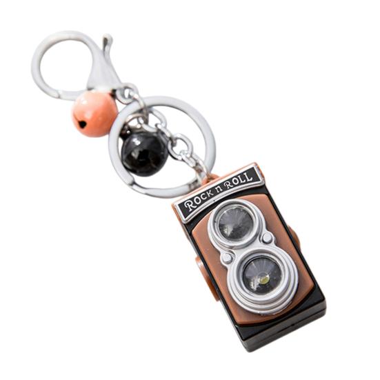 Брелок Легкий Портативный Светодиодный Звуковой Световой Дизайн Ретро Форма Камеры Брелок Сумка Рюкзак Брелок Подвеска Аксессуар
