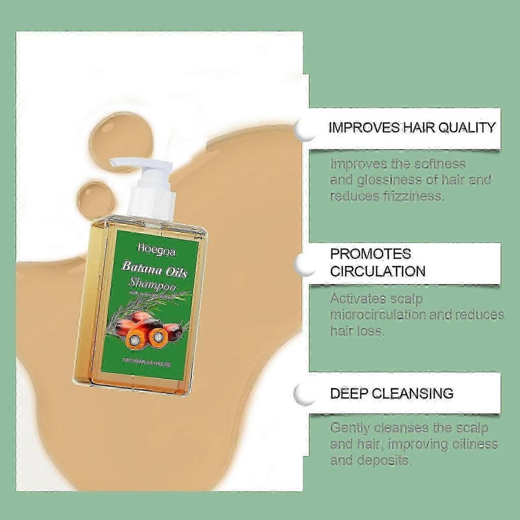 Batana Oil Hair Growth Shampoo: Natural Hair Loss Shampoo for Thinning Hair for Women and Men - Daily Hair Care at Home
