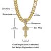 European-American Hip-Hop Style Cuban Necklace with Large Sword Alloy Full Diamond Pendant Trendy Men's Jewelry
