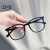 Unisex Blue Light Blocking Glasses Retro Large Frame Clear View Strong Hinge with Brim Eye Protection Clear Bluelight Glasses Spectacles Eyeglasses