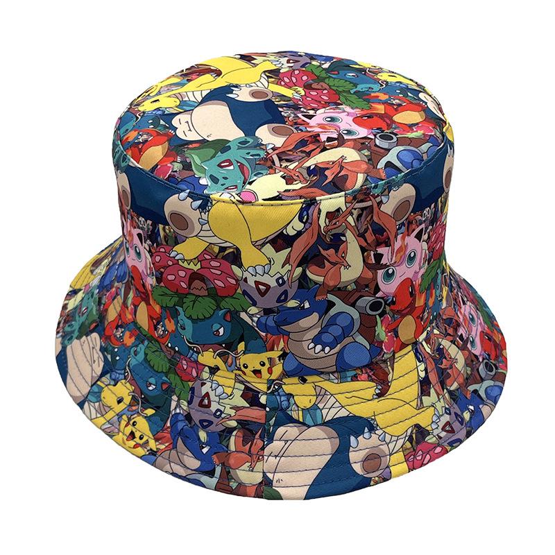 New anime elf men's and women's leisure outdoor sunscreen sunshade versatile basin hat printed bucket hat