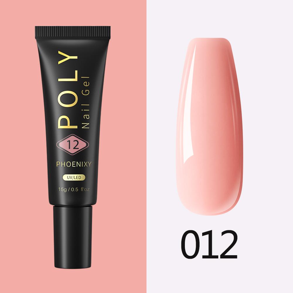PHOENIXY 37 цветов поли УФ-гель для наращивания ногтей с блестящим лаком для ногтей для шедевров нейл-арта с использованием полигеля