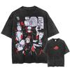 Harajuku Streetwear Washed TShirt Anime Naruto Graphic Print T Shirt Summer Cotton Tshirt Men Short Sleeve Vintage Tees Tops