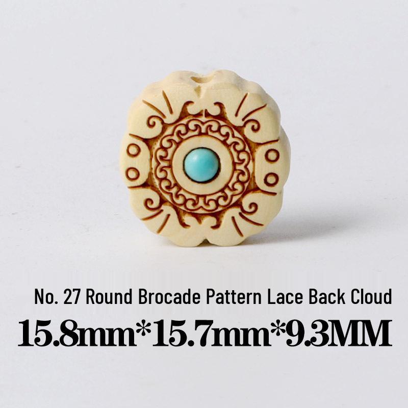 Red Sandalwood Pendant DIY Bracelet with Ebony, Turquoise, Multi-Gemstone Beads & Wenwan Ornaments