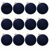 Luxurious Christmas Tree Ornaments 12 Pcs Velvet Ball 2.4 Inches Flocked Shatterproof Plastic High-quality Balls Xmas Hanging Decorations for Holiday