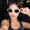 Personalized White Frame Cat Eye Black And White Sunglasses Women'S Summer Small Frame Cool Trendy Retro Sunscreen Glasses Sunglasses