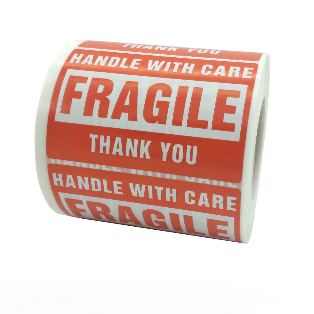 500PCS Fragile Stickers The Goods Please Handle with Care Warning Labels DIY Supplies 75x50mm