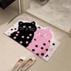 Коврик для ванной в стиле Instagram с милым котом, нескользящий, впитывающий, быстросохнущий, коврик для туалета, душевой комнаты, ковер, за которым легко ухаживать