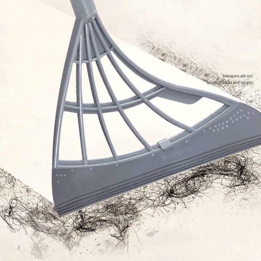 Волшебная силиконовая метла с длинной ручкой/Влажная и сухая двойного назначения, стеклоочиститель для окон, очистка волос от пыли домашних животных/волос с антипригарным покрытием/щетки для бытовой чистки, инструменты