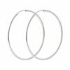 92.5 Sterling Silver Daily Simple Fashion Pipe Ring Silver Earrings 30mm