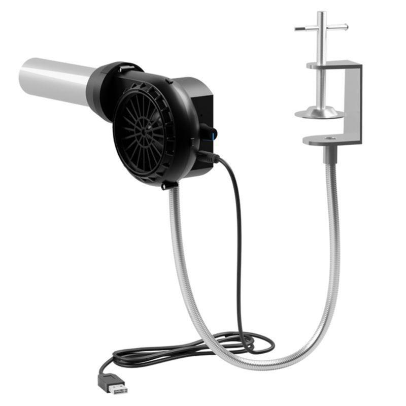Электрический вентилятор для барбекю с USB-кабелем для зарядки, для пикника и кемпинга