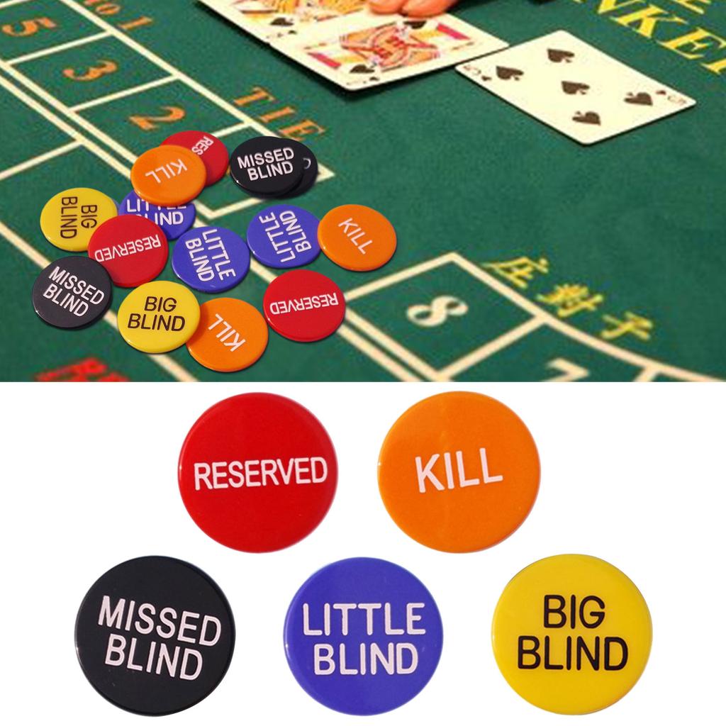 5Pcs Dealer Poker Button Big Poker Buttons Missed Blind Button Poker Button Dealer Button Button Poker Chip Boat Button