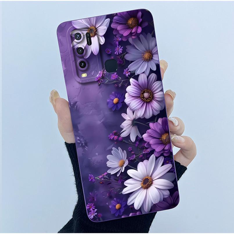 Чехол для телефона Vivo Y30 Y 50 Vivo 1938 1935 Чехол Модный Простой Цветочный Мягкий Жидкий Силиконовый Корпус Для Vivo Y 30 Y50 Fundas