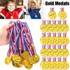 10/20Pcs Gold Winner Award Plastic Medals Kids Birthday Party Favors Sports Game Prize Toys Soccer Football Party Pinata Filler