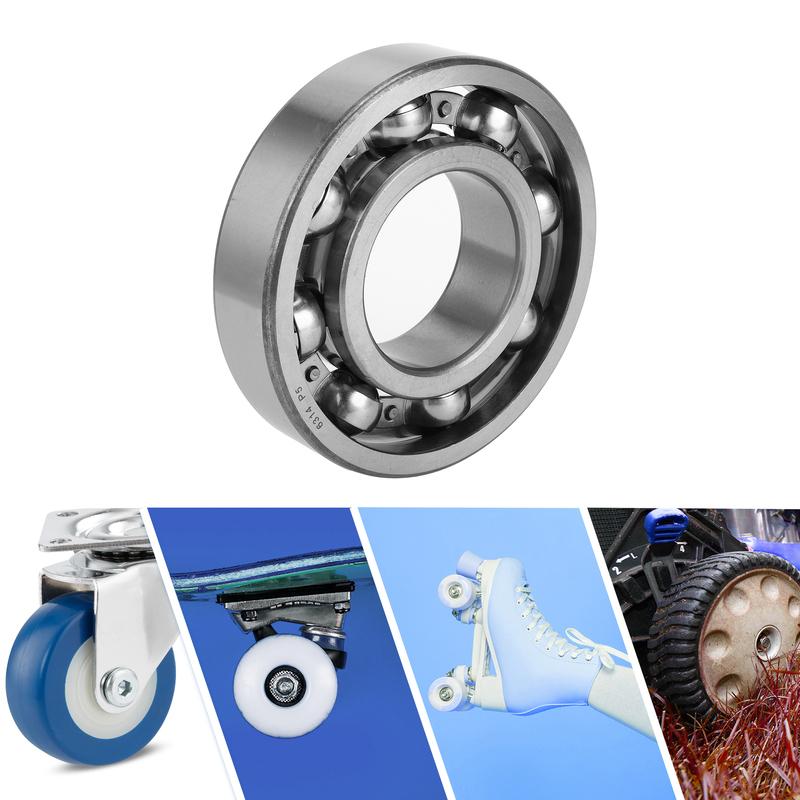 Motoforti 6314 & Deep Groove Ball Bearings P5 70x150x35mm Lubricated Bearings Open Type Silver Tone Scooter Skateboard Wheel