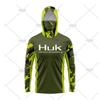 Mens Quick-Dry UPF 50 Sun Protection Fishing Shirt With Hood Face Cover Lightweight Breathable Long Sleeve T-Shirt