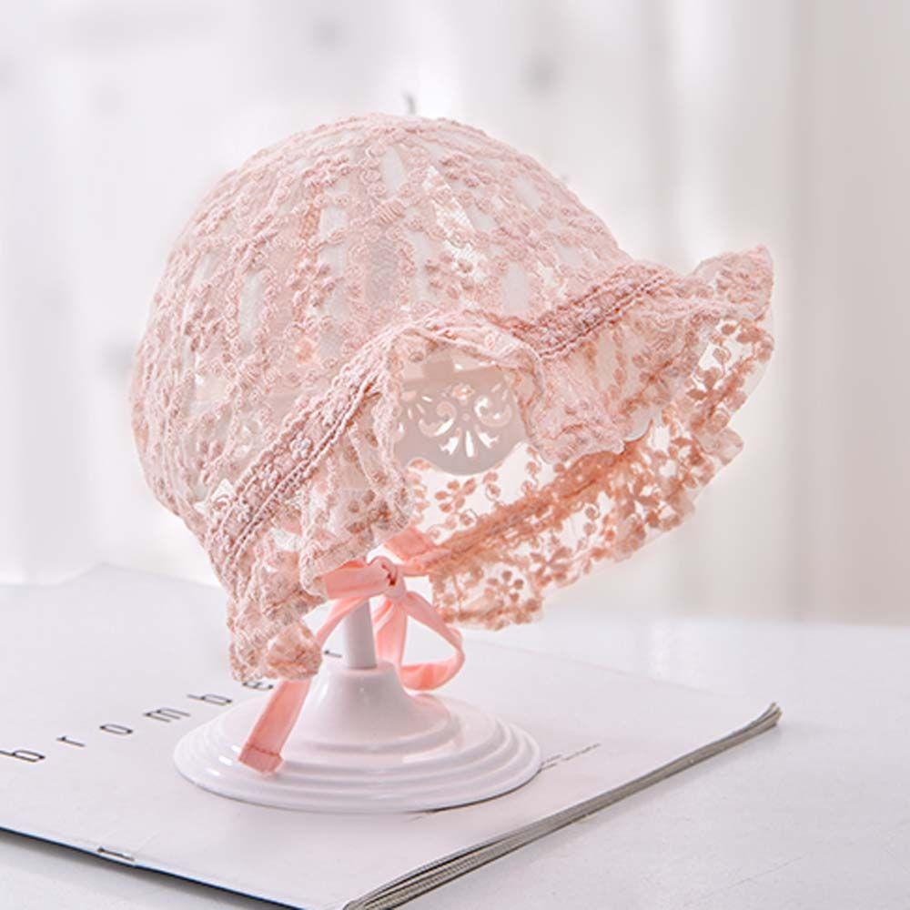 Summer Girl Lace Photography Props Baby Hat Infant Bonnet Sun Caps Cotton