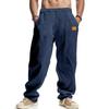 New Summer Men's Linen Casual Pants, Wide Leg Breathable Simple Beach Long Trousers